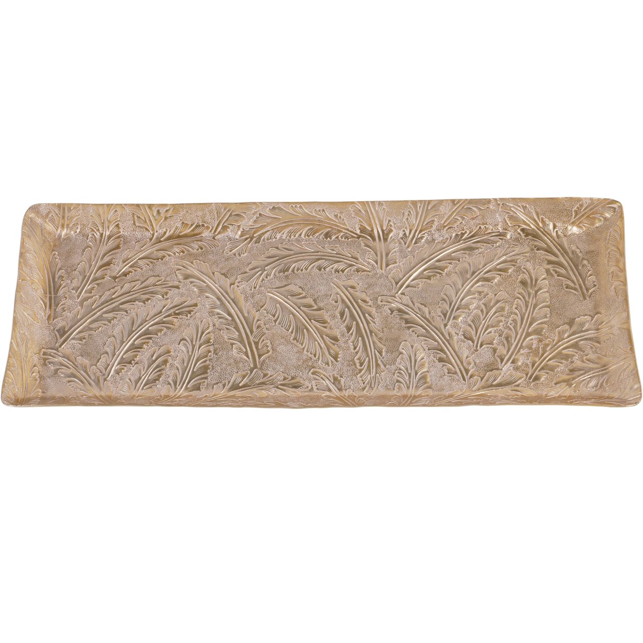 Laura Ashley Winspear Gold Leaf Embossed Rect Plate